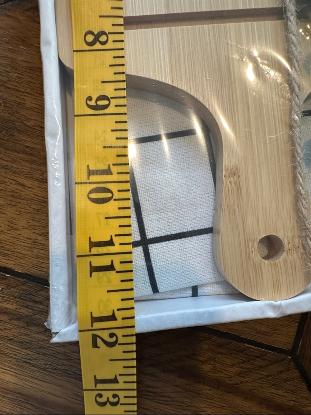 Bamboo Cheese Board Set with Knife and Greenery - Picture 2 of 3